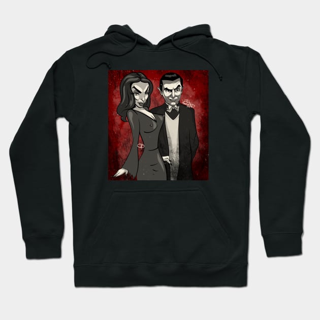 Vampira & Dracula Hoodie by Lustful Toons